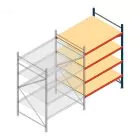 Weitspannregal AR 2500x1610x1200 mm (hxbxt) 4 Ebenen blau Anbauregal