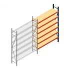 Weitspannregal AR 2500x1610x400 mm (hxbxt) 6 Ebenen blau Anbauregal
