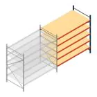 Weitspannregal AR 2250x2700x1200 mm (hxbxt) 5 Ebenen blau Anbauregal