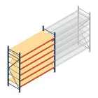 Weitspannregal AR 2250x2700x800 mm (hxbxt) 6 Ebenen blau Anfangsregal