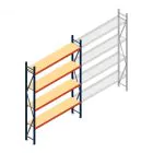 Weitspannregal AR 3000x2010x400 mm (hxbxt) 4 Ebenen blau Anfangsregal