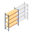 Weitspannregal AR 3000x2250x800 mm (hxbxt) 4 Ebenen blau Anfangsregal mit vormontierten Rahmen
