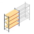 Weitspannregal AR 3000x2700x1000 mm (hxbxt) 4 Ebenen blau Anfangsregal mit vormontierten Rahmen