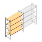 Weitspannregal AR 3000x2700x800 mm (hxbxt) 4 Ebenen blau Anfangsregal mit vormontierten Rahmen