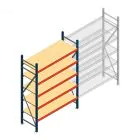 Weitspannregal AR 2000x1610x600 mm (hxbxt) 5 Ebenen blau Anfangsregal mit vormontierten Rahmen