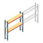 Weitspannregal AR 2000x1850x400 mm (hxbxt) 2 Ebenen blau Anfangsregal