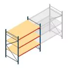 Weitspannregal AR 2000x2250x1200 mm (hxbxt) 3 Ebenen blau Anfangsregal
