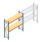 Weitspannregal AR 2000x2250x600 mm (hxbxt) 2 Ebenen blau Anfangsregal