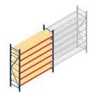 Weitspannregal AR 2000x2250x600 mm (hxbxt) 6 Ebenen blau Anfangsregal