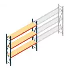 Weitspannregal AR 2000x2700x400 mm (hxbxt) 3 Ebenen blau Anfangsregal