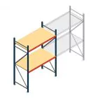 Weitspannregal AR 2500x1610x800 mm (hxbxt) 2 Ebenen blau Anfangsregal mit vormontierten Rahmen