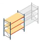 Weitspannregal AR 2500x1850x1000 mm (hxbxt) 3 Ebenen blau Anfangsregal