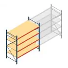Weitspannregal AR 2500x1850x1000 mm (hxbxt) 4 Ebenen blau Anfangsregal