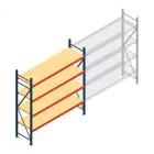 AR Weitspannregal 2500x2250x600 mm (hxbxt) 4 Ebenen blau Anfangsregal