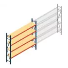 Weitspannregal AR 2500x2700x400 mm (hxbxt) 4 Ebenen blau Anfangsregal