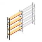 Weitspannregal AR 3000x2250x500 mm (hxbxt) 4 Ebenen verzinkt Anfangsregal