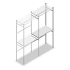 Konfektionsregal Medium Duty 2500x1000x500 mm (hxbxt) 2 Stangen 2 Fachböden Anbauregal