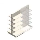 Gondel Tego Ladenregal 2200x1000x470 mm (hxbxt) 5 Ebenen RAL9001 Anfangsregal