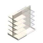 Gondel Tego Ladenregal 2200x1000x570 mm (hxbxt) 5 Ebenen RAL9001 Anfangsregal