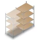 Weitspannregal HD 2000x1500x800 mm (hxbxt) 4 Ebenen Anbauregal
