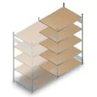 Weitspannregal HD 2000x1500x800 mm (hxbxt) 5 Ebenen Anbauregal