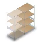 Weitspannregal HD 2500x1500x800 mm (hxbxt) 4 Ebenen Anbauregal