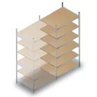 Weitspannregal HD 2500x1500x800 mm (hxbxt) 6 Ebenen Anbauregal