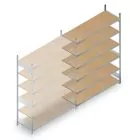 Weitspannregal HD 2500x2250x600 mm (hxbxt) 6 Ebenen Anbauregal