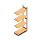 Holzfachbodenregal BT Euro 1800x770x400 mm (hxbxt) 4 Ebenen Anbauregal