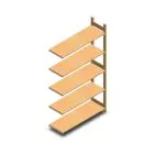 Holzfachbodenregal BT Euro 2100x1170x400 mm (hxbxt) 5 Ebenen Anbauregal