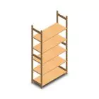 Holzfachbodenregal BT Euro 2400x1170x500 mm (hxbxt) 5 Ebenen Anfangsregal