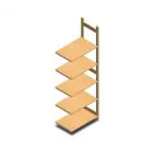 Holzfachbodenregal BT Euro 2400x770x500 mm (hxbxt) 5 Ebenen Anbauregal