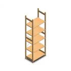 Holzfachbodenregal BT Euro 2400x770x500 mm (hxbxt) 5 Ebenen Anfangsregal