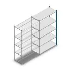 Fachbodenregal Medium Duty 2000x1150x500mm (hxbxt) 5 Ebenen blau Anbauregal