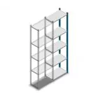 Fachbodenregal Medium Duty 2000x550x300mm (hxbxt) 5 Ebenen blau Anbauregal