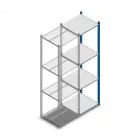 Fachbodenregal Medium Duty 2000x550x500mm (hxbxt) 4 Ebenen blau Anbauregal