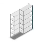 Fachbodenregal Medium Duty 2200x1000x400mm (hxbxt) 6 Ebenen blau Anbauregal