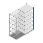Fachbodenregal Medium Duty 2000x1000x800mm (hxbxt) 6 Ebenen blau Anbauregal