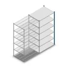 Fachbodenregal Medium Duty 2200x1150x800mm (hxbxt) 6 Ebenen blau Anbauregal