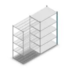 Fachbodenregal Medium Duty 2200x1300x800mm (hxbxt) 5 Ebenen blau Anbauregal