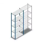 Fachbodenregal Medium Duty 2200x850x400mm (hxbxt) 5 Ebenen blau Anfangsregal