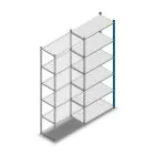 Fachbodenregal Medium Duty 2000x850x400mm (hxbxt) 6 Ebenen blau Anbauregal