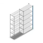 Fachbodenregal Medium Duty 2500x1150x500mm (hxbxt) 6 Ebenen blau Anbauregal