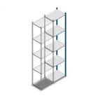 Fachbodenregal Medium Duty 2500x550x400mm (hxbxt) 5 Ebenen blau Anbauregal