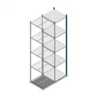 Fachbodenregal Medium Duty 2500x550x600mm (hxbxt) 5 Ebenen blau Anbauregal