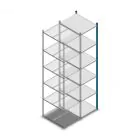 Fachbodenregal Medium Duty 2500x550x700mm (hxbxt) 6 Ebenen blau Anbauregal