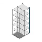 Fachbodenregal Medium Duty 2500x550x800mm (hxbxt) 6 Ebenen blau Anbauregal