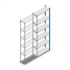 Fachbodenregal Medium Duty 2500x850x300mm (hxbxt) 6 Ebenen blau Anbauregal
