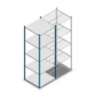 Fachbodenregal Medium Duty 2500x850x800mm (hxbxt) 5 Ebenen blau Anfangsregal