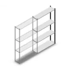 Fachbodenregal Medium Duty 2000x1150x300mm (hxbxt) 4 Ebenen anthrazit Anbauregal